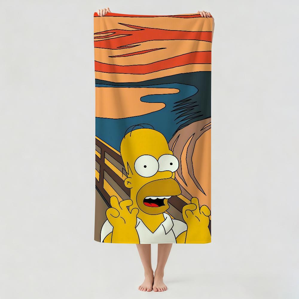 Cartoon cute THE S-SIMPSONS Towel Drying Bath Towel Applicable To Light Swimming Camping Yoga Beach Out