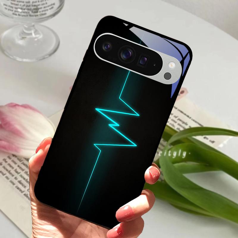 For Google Pixel 9 Pro XL Case Pixel9 Cute Animal Tempered Glass Phone Cover For GOOGLE PIXEL 9A Glass Protective Fundas Cases