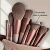 Professional Makeup Brush Set With Soft Hair, Including Eye Shadow, Foundation, Blush Brushes And 2 Brown Makeup Sponges