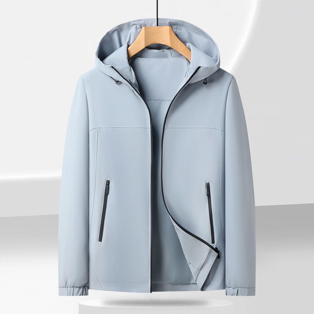 New Men's Jacket Spring and Autumn New Hooded Jacket Versatile Jacket Trendy and Fashionable