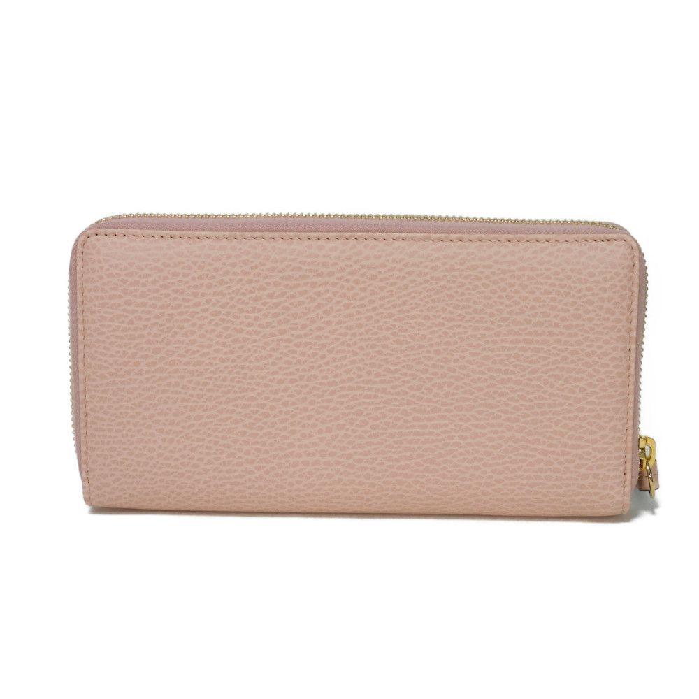 Used 9539 Double G Zip Around Wallet 456117 CAO0G 5909 7940 Pastel Zip Around GG Marmont Perfect Pink Women's from