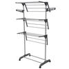 3 Tier Clothes Airer Horse Stainless Laundry Rack Foldable Clothes Drying Rack Hanging Drying Folding Storage Organizer