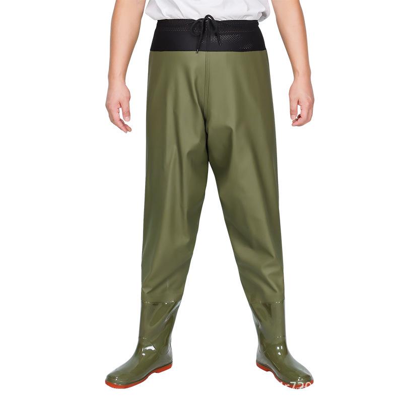 Pantaloni da Wading Impermeabili Rinforzati all'Altezza della Vita - Ideali per la Pesca