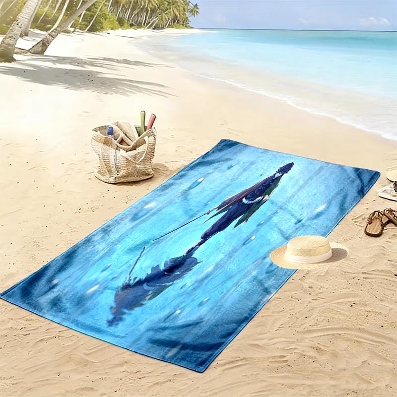 Dynamic Duo Power Mystery Beach Towel Beach Soft Swim Quickdrying Swim Towel Outdoor Pool Towel Travel and Vacation Towels Outdoor Picnic Beach Mat