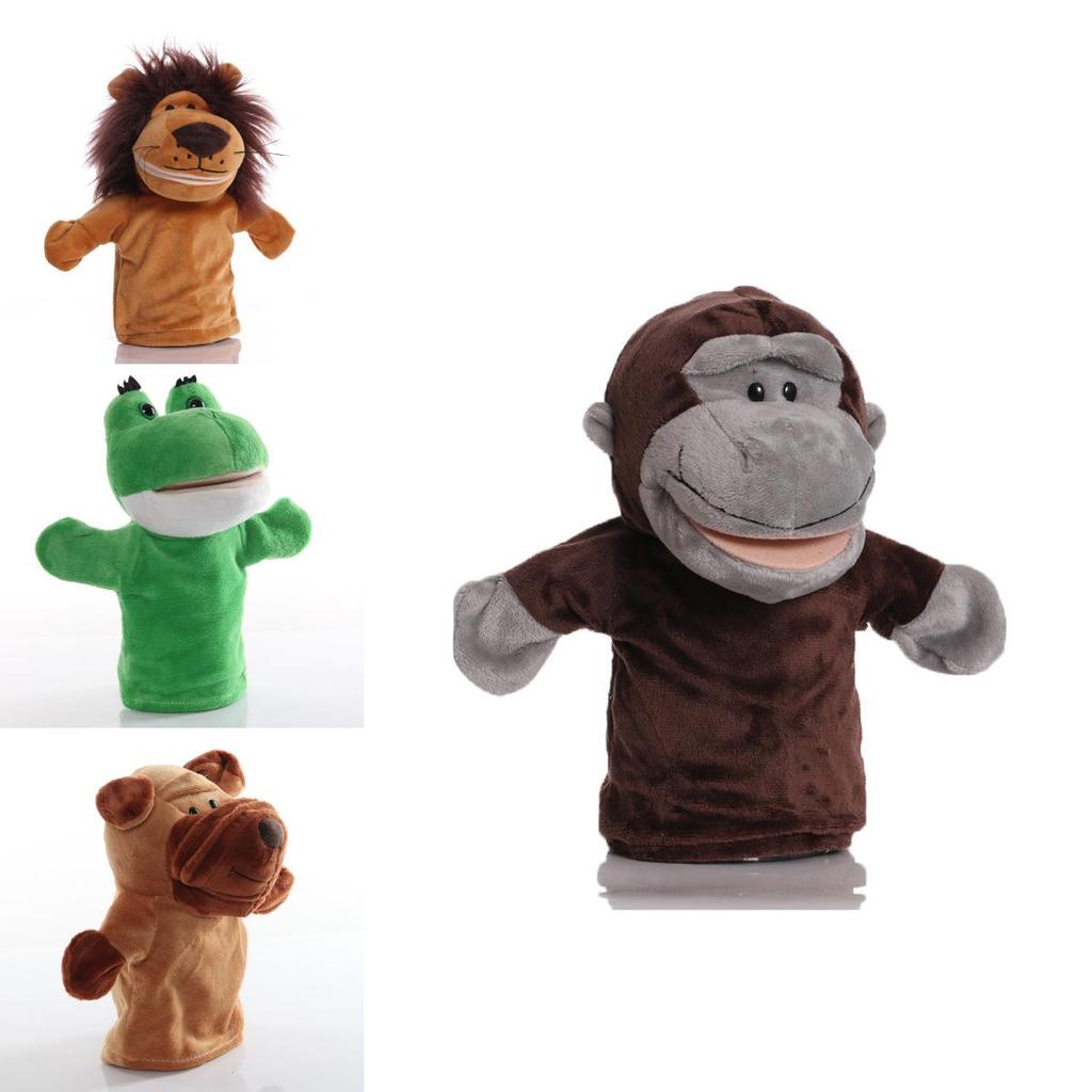 Großhandel Plüschtier Handpuppe Cartoon Tierpuppe mit beweglichem Mund interaktives Spielzeug für Kindergarten und Eltern-Kind-Interaktion 25 cm groß