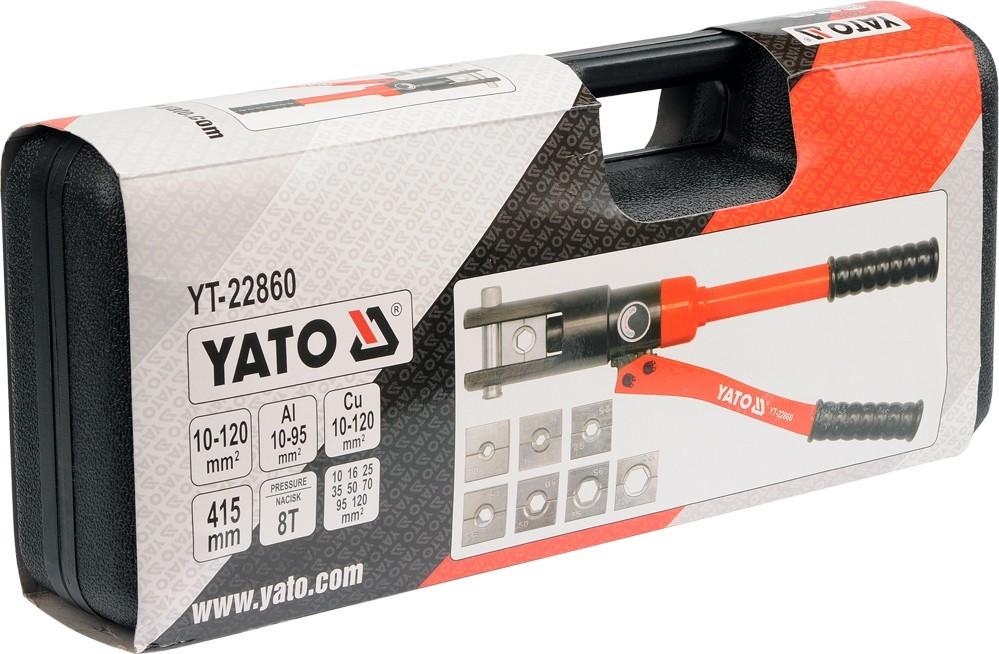 Hydraulický ruční lis pro krimpování svorek 10-120mm2 / YT-22860 / YATO