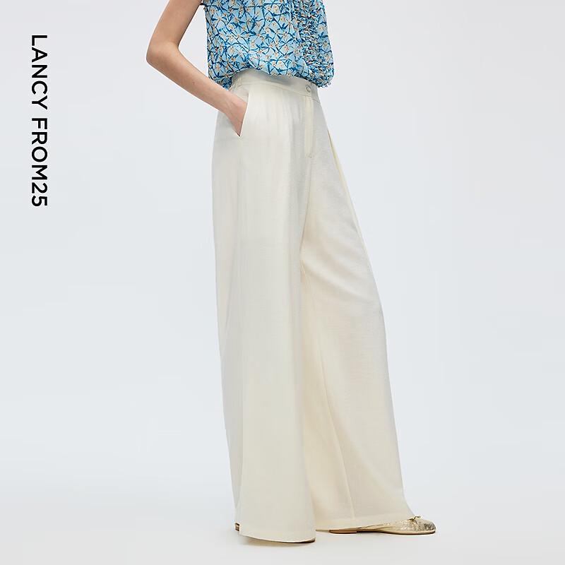 LANCY Women's Straight Wide-Leg Trousers