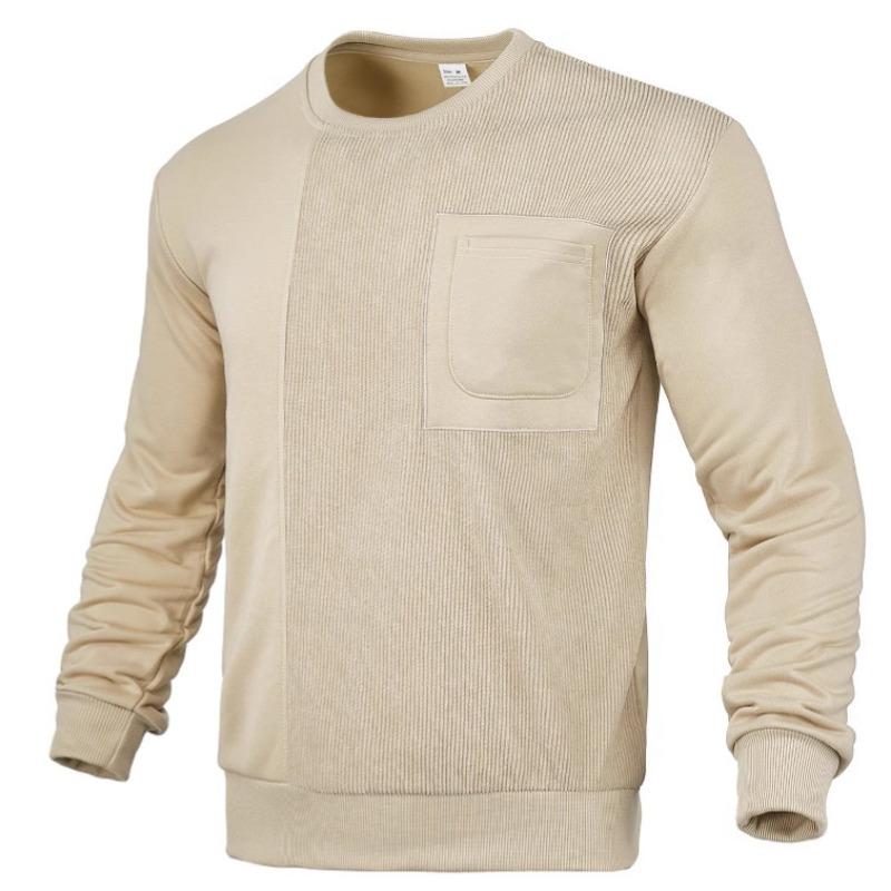 Round Neck Sweatshirt for Men 2025 Autumn New Loose Solid Color Knitted Long-sleeved Versatile Pullover