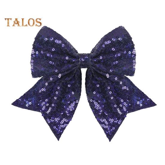 

Заколка для волос двухслойная однотонная с пайетками противоскользящая ретро-украшение для волос в стиле принцессы для свиданий и вечеринок заколка для хвоста аксессуары для волос темно-синий