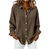 Giacca Camicia da Donna in Velluto a Coste Stile Europeo/Americano Autunno/Inverno Larga 2025
