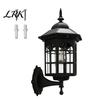 Eco Friendly Solar Garden Lamp Vintage Wall Light, Motion Sensor Outdoor Sconce with Glass Villa Exterior Shade, Waterproof Lantern for Patio
