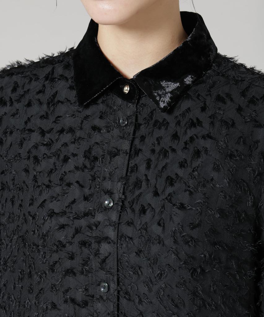 Nano Universe Fringe Jacquard Narrow Shirt Size Dress, Women's, S, 020, Gray, 669-5219326