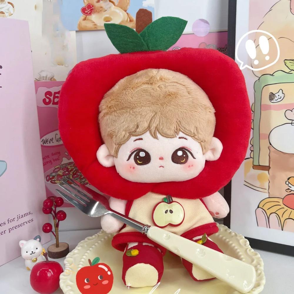 1 Set Red Set 20cm Cotton Doll Clothes Tomato Skirt Plush Doll Clothes Doll Accessories
