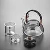 Steam and Boiling Dual-purpose Teapot Household Glass Tea Set High-temperature Resistant Thickened Heating Kettle