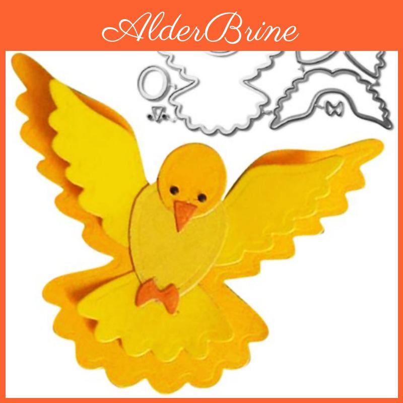 The Peaceful Dove Flying Is Design Style Metal Cutting Dies Diy Scrapbooking Embossing Stencil Paper Craft Album Template