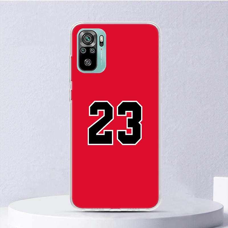 Basketball 23 24 Number Soft Case For Xiaomi Redmi Note 14 13 12S 11S 10S 12 Pro Plus Phone Cover 11 10 11E 11T Note14 Shell Coq