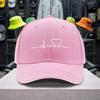 pc ECG Heartbeat Heart Sandwich Baseball Cap  Unisex  Simple Lightweight Adjustable Outdoor Duckbill Cap  Ideal Gift for S