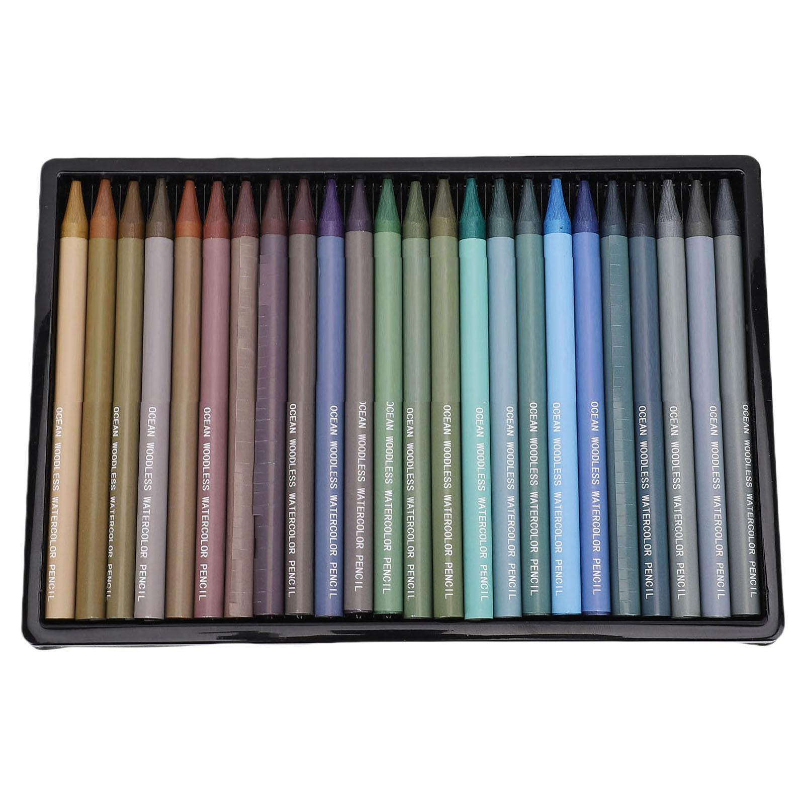 

Набор цветных карандашей без древесины, портативный многофункциональный пигмент на масляной основе, 24 цветных карандаша без древесины