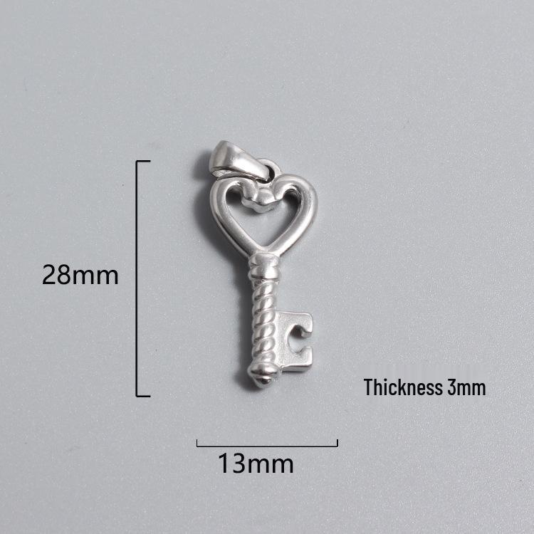 Retro Titanium Steel Cross Necklace Pendant - Stainless Steel DIY Jewelry Accessory, Fade-Resistant