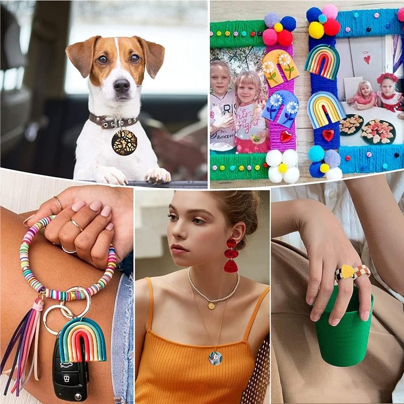 Plastic Cutters 18 Shapes Cutters 118 Pcs Clay Earring Cutters with Earring Cards and Hooks Clay Cutters for DIY Jewelry