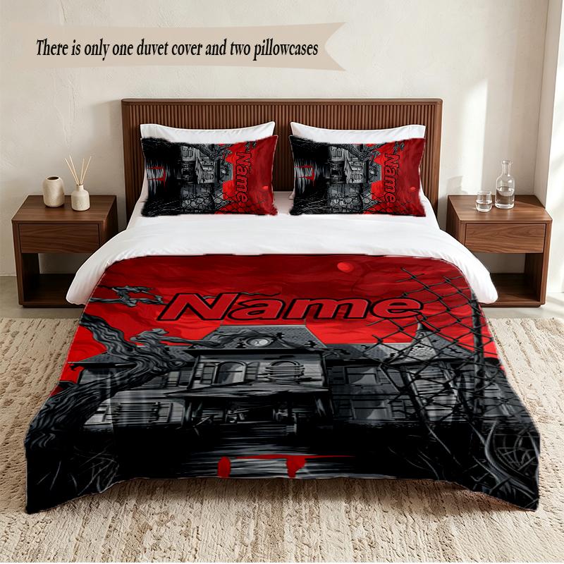 it Personalized Custom Name 3‑Piece Bedding Set Soft Duvet Cover Set For Bedroom Home Decor