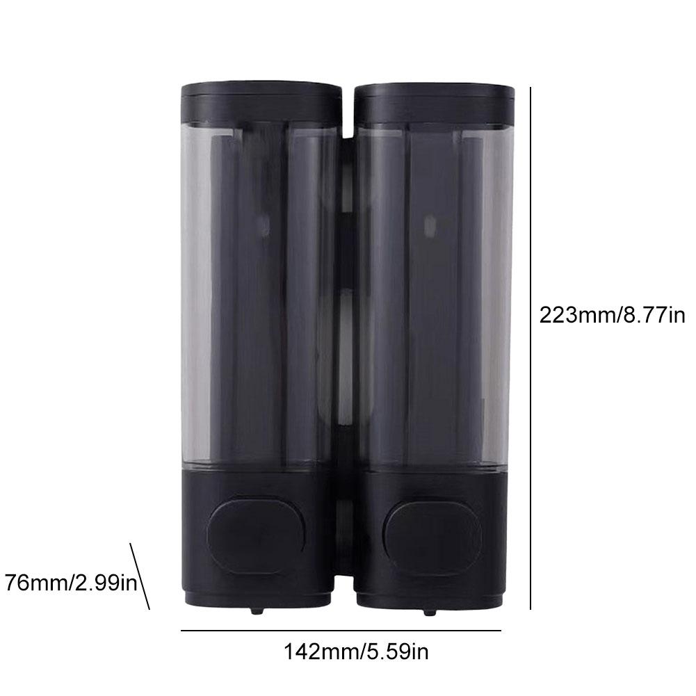 Shampoo Dispenser for Shower Wall Chamber Refillable Liquid Soap Dispenser Bottle Bathroom Containers Transparent 3 Chamber