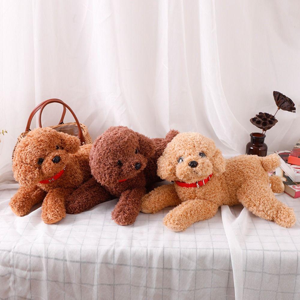 Simulation Dog Plush Toy Lying Style Poodle Plush Toys Stuffed Puppy Dolls Home Decoration