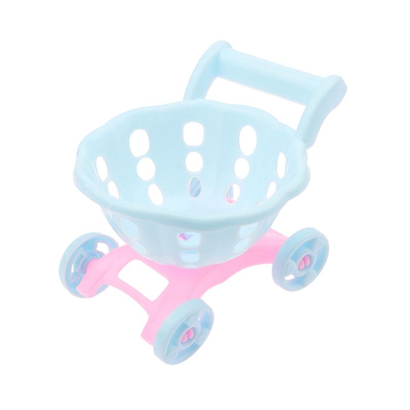 1/12 Κουκλόσπιτο Προσομοίωση Μίνι Καλάθι Σούπερ Μάρκετ Καροτσάκι Μωρού Μοντέλο Καλαθιού Αγορών Αξεσουάρ Διακόσμησης Κουκλόσπιτου