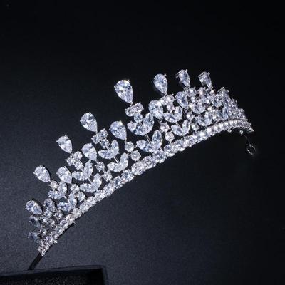 CMM Noble Cubic Zirconia Headdress Jewelry Bridal Tiaras and Crown