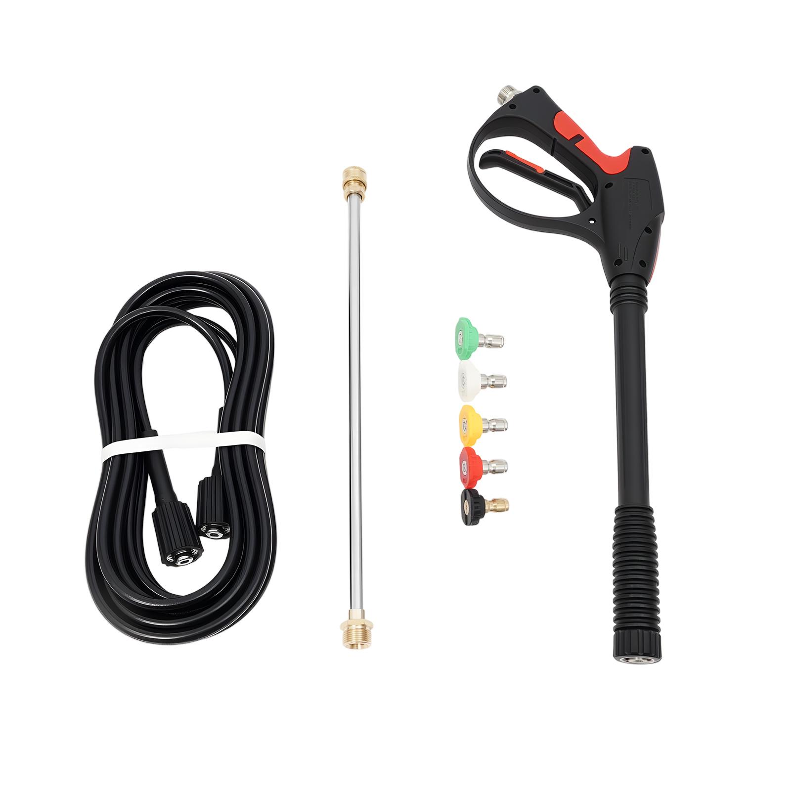 

3000PSI Pressure Washer Gun with 5 Nozzles 26.25FT Hose High Power Cleaner for Car House Patio Driveway чёрный