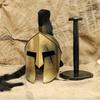 Bronze Finish Spartan Helmet: Greek Warrior Armor Decor