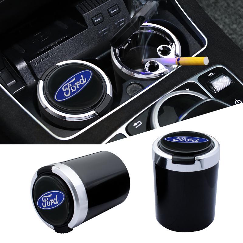 Car Interior Ashtray Portable Garbage Box Storage Barrel For Ford Focus 2 3 Mondeo Kuga Fiesta MK7 Escort Edge C-Max Fiest S-MAX