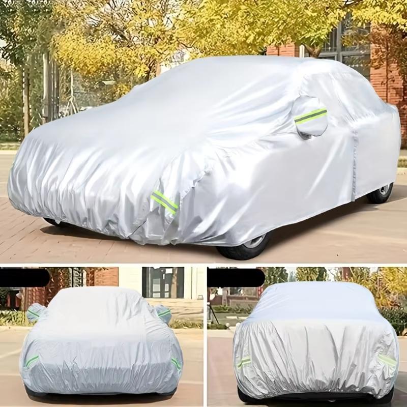 Car Cover Protection Outdoor Exterior Sun Snow UV Winter Summer SUV Sedan Auto Sunshade Dustproof Waterproof Black Silver