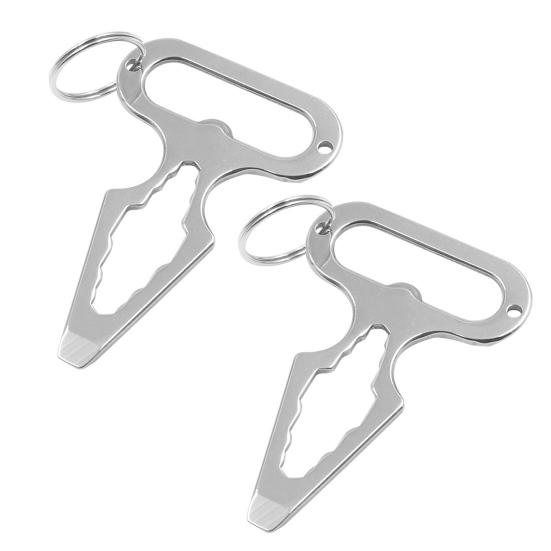 1/2/3Pcs Manual Wrench Keychain with Bottle Opener Compact Design Portable Personal Outdoor EDC Survival Tools