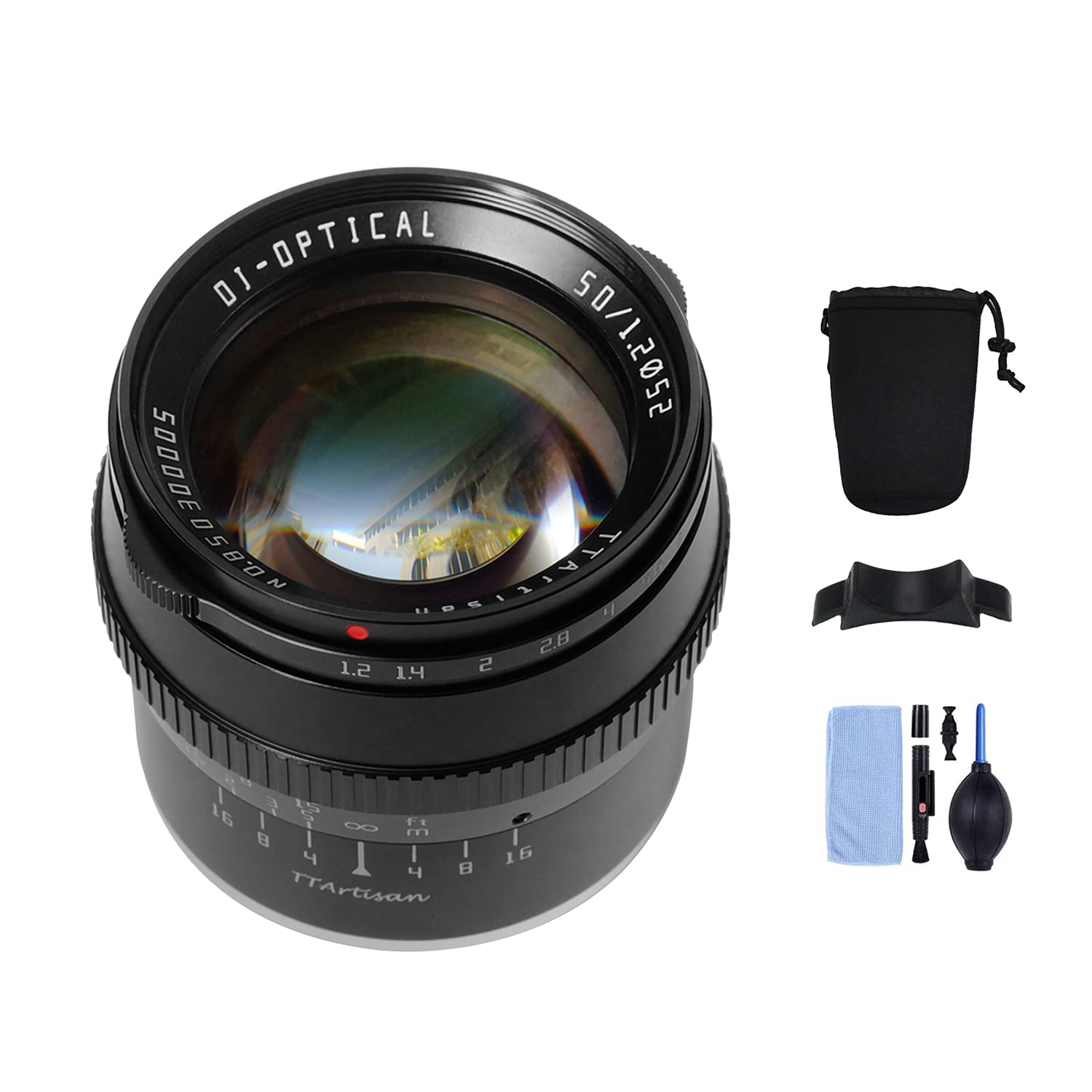 

TTArtisan Master Optics 50mm Super Aperture Manual Focus RF Mount Lens for Canon RF Mount Camera EOS R RP R5 R6 R7 Black F1.2 APS-C R10,