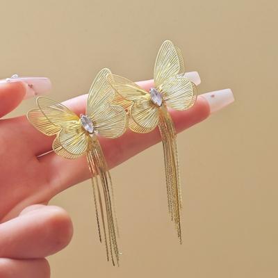 Butterfly Earrings Are Fashionable, Cold, Wind Drop Earrings, Temperament, Light Luxury, High-End Earrings