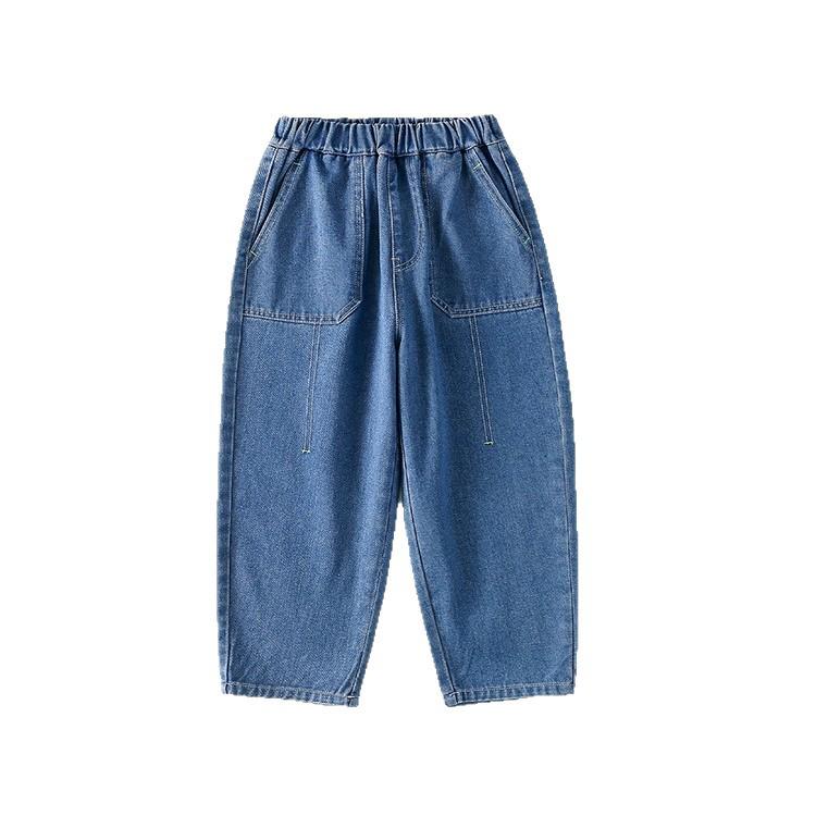 Soft Denim Kids' Jeans - Durable, Wear-resistant, Trendy Baby Pants for Spring and Autumn