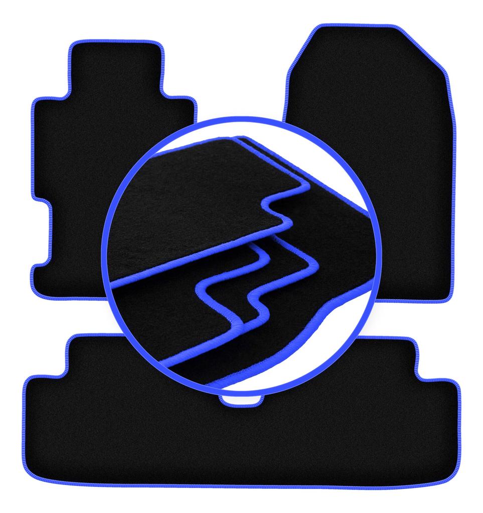 CARLUX-BLUE Car Mats For: Honda Civic VII 3-door Hatchback, Coupe (2001-2005)