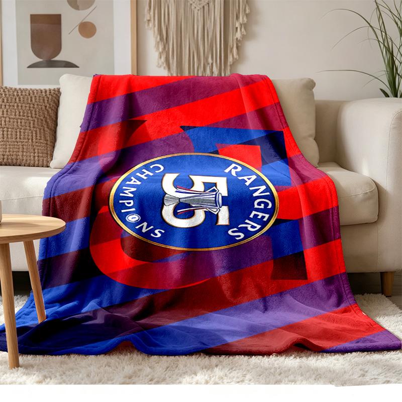 Rangers Football Club Weiches und bequemes Flanell Geeignet für Sofas Wohnzimmer Outdoor-Camping Reisen und auch ein tolles Jubiläumsgeschenk