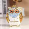 Alloy Jewelry Box Ornament Owl Swan Shell Decorative Box Enamel Jewelry Storage Box Jewelry Stud Earrings Box