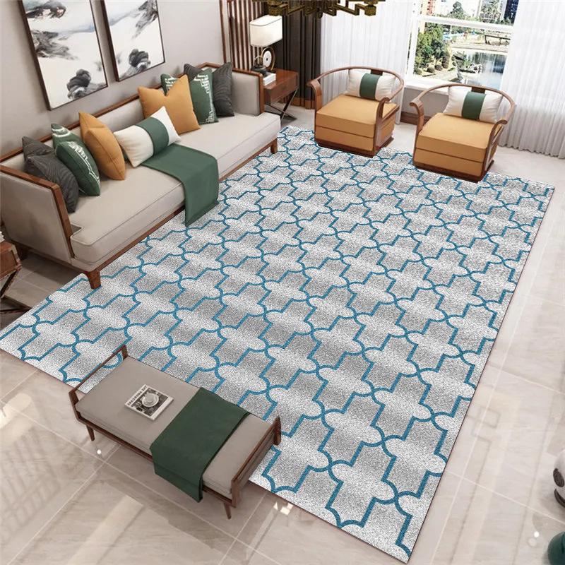 Teppich im nordischen Stil Schmutzabweisend Rutschfest Couchtisch Großflächig Wasserabsorbierend Wohnzimmerteppich Haushaltsteppich