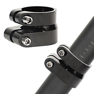 Lightweight Aluminum Bike Seat Post Clamp Ensures Stability During Rides Comfortable Quick Release Seat Tube Collar