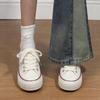 Huili white canvas shoes, women's summer hot selling versatile shoes, casual low top board shoes, commuting white shoes