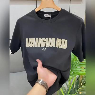 Modă de Vară Greu Retro Bărbați Scrisori Englezești 100% Bumbac Imprimat Gât Rotund Calitate Înaltă Casual Fitness Street Tricou#Culoare(11)