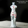 Handmade Hand-Painted Ceramic Qipao Vase – Chinese Style Home Decor Ornament