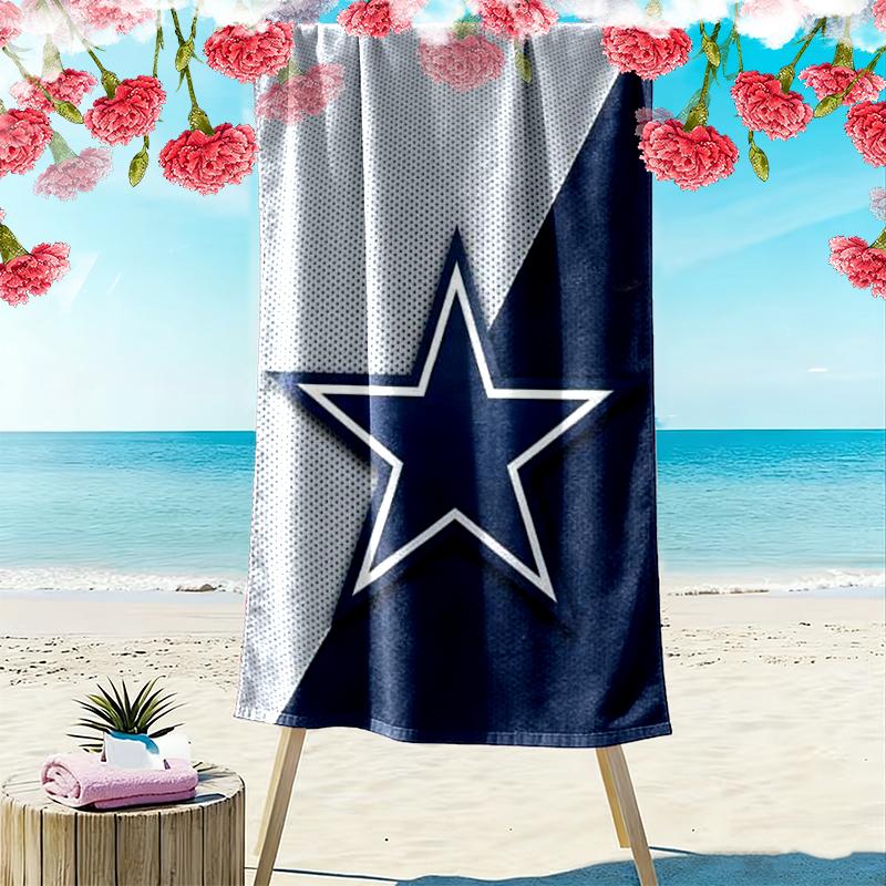 Dallas Cowboys Print Beach Towel, Large Soft Quick Dry Towel for Beach Camping Swimming
