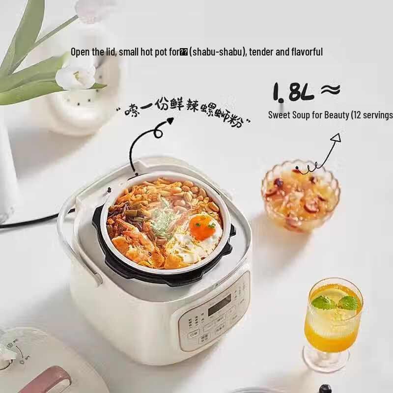 Midea MY-E220 1.8L Smart Electric Pressure Cooker CN Plug (adapter Included)