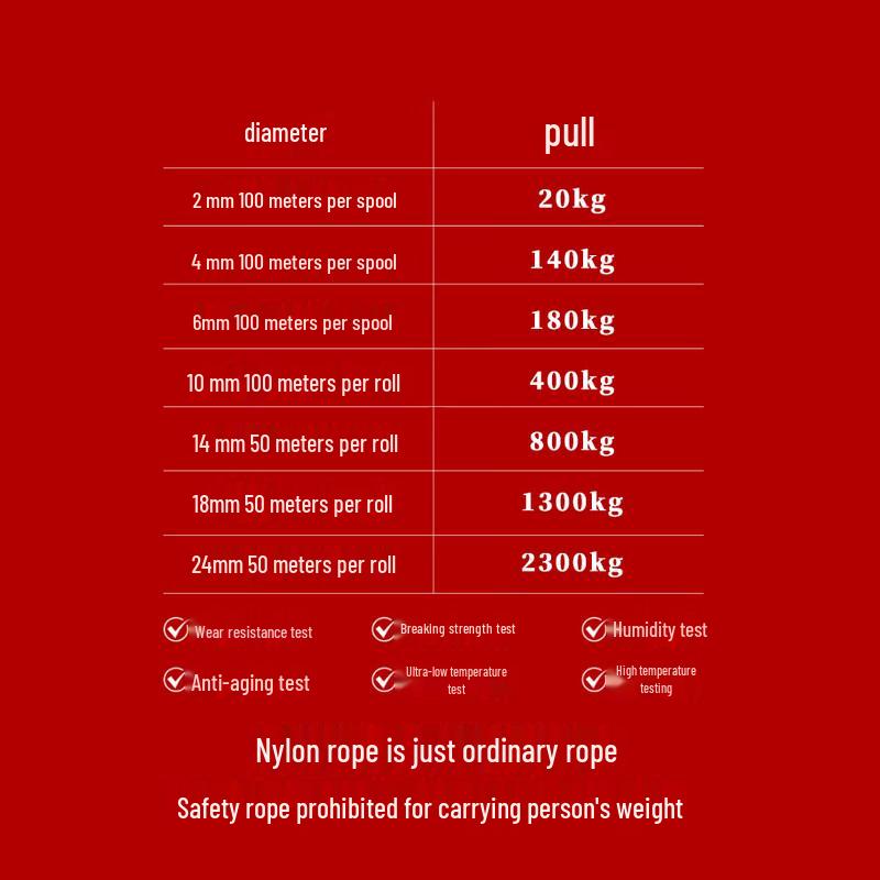 SPSR Outdoor Nylon Braided Rope