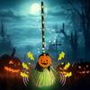 Floating Halloween Broom 31.5" Tall Electric Witch Flying Broomstick Animated Haunted Dancing Broom with LED for Indoor Home Floor Decor