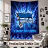 Wall Hanging Tapestry With Custom Name & Text, hertha bsc Decorative Tapestry For Bedroom